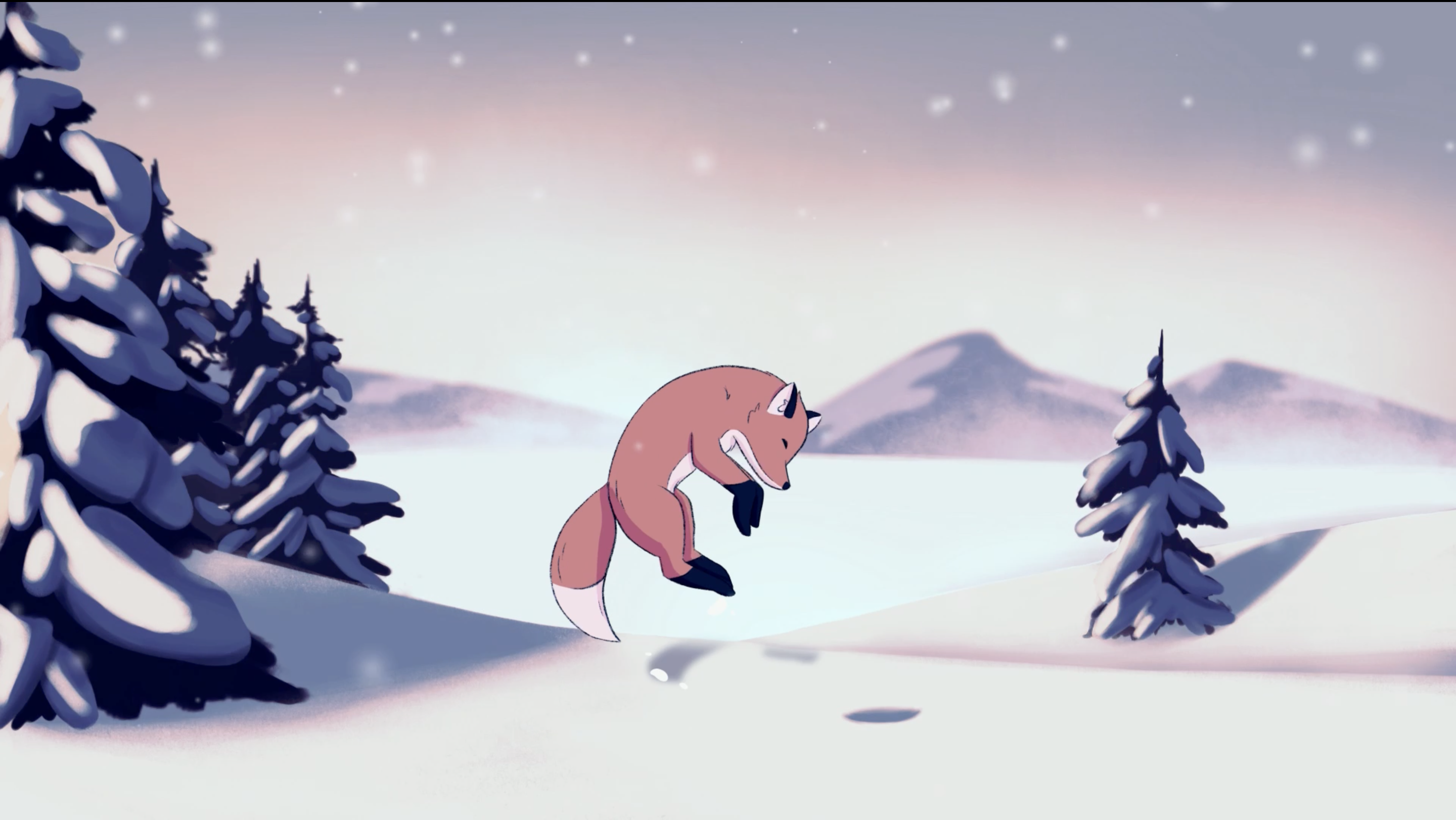 Fox in the snow